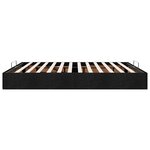 VidaXL Cadre de lit ottoman sans matelas noir 200x200 cm tissu