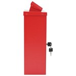 vidaXL Boîte aux lettres murale Rouge 29 x 13 x 41 cm Aluminium coulé