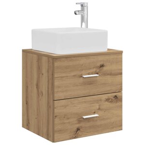 vidaXL Vanité de lavabo mural Chêne artisanal 53 x 34 5 x 63 cm