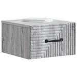 vidaXL Cabinet de chevet mural 2 Pièces Sonoma gris 34 5 x 33 x 20 cm