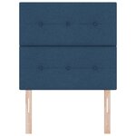 Tête de lit capitonnée bleue 100 cm en tissu