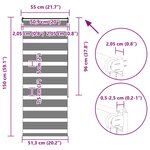 vidaXL Store zèbre marron 55x150 cm largeur du tissu 50 9 cm polyester