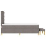 vidaXL Lit à ressorts avec matelas et banc taupe 90x200 cm tissu