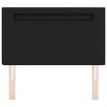 vidaXL Tête de lit avec des lumières à LED Noir 90 cm PVC