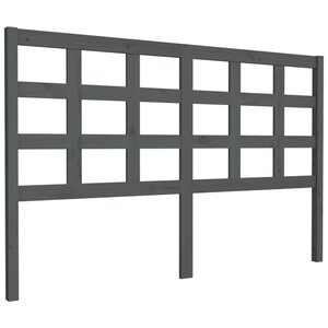 vidaXL Tête de lit Gris 156x4x100 cm Bois massif de pin