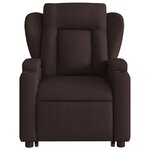 vidaXL Fauteuil inclinable de massage électrique Marron foncé Tissu