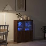 vidaXL Buffet chêne marron 81x37x100 cm bois d'ingénierie