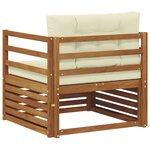 vidaXL Canapé d’extérieur Bois d'acacia massif et polyester