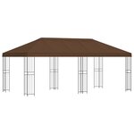 vidaXL Abri de jardin 6 x 3 m Marron Polyester et Acier 190 gsm
