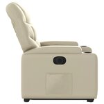 vidaXL Fauteuil inclinable électrique crème similicuir