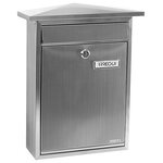 Boîte aux Lettres en Acier Inoxydable  Home E5717  Fond Étroit  Anti-pluie  Inox