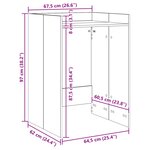 vidaXL Armoire pour machine à laver Chêne artisan 67 5 x 62 x 97 cm
