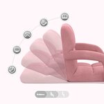 vidaXL Fauteuil de sol ajustable Rose Velours