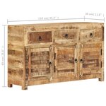 vidaXL Buffet 110x30x65 cm Bois massif de manguier
