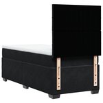 vidaXL Sommier à lattes de lit avec matelas Noir 90x200 cm Velours
