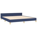 vidaXL Cadre de lit sans matelas bleu 160x200 cm tissu