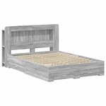 vidaXL Cadre de lit avec rangement Sonoma gris 160 x 200 cm