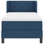 lit à ressort avec matelas vidaXL bleu 80x200 cm en tissu