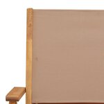 vidaXL Ensemble de bistro 3 Pièces taupe tissu et bois massif