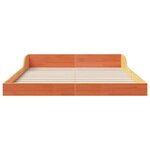 vidaXL Cadre de lit Marron cire 120 x 190 cm Bois massif en pin