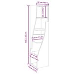 vidaXL Meuble d'angle Bois ancien 32x32x140cm Bois d'ingénierie