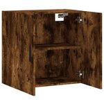 vidaXL Armoire murale chêne fumé 60x31x60 cm bois d'ingénierie