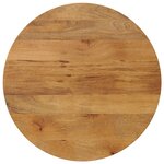 vidaXL Dessus de table Ø 70x3 8 cm rond bois de manguier massif