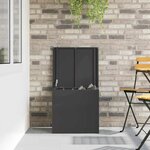 vidaXL Boîte de Rangement Extérieure Noir 55 x 50.5 x 50 cm
