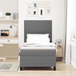 vidaXL Lit Ensemble avec Matelas & Lumière LED Gris Clair 80x200 cm Tissu Côtelé