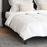 vidaXL Couette avec oreiller 3 Pièces Blanc 260 x 220 cm Bas