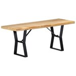 Banquette pouf tabouret meuble banc 110 cm bois de manguier massif 3002244