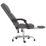 Fauteuil de massage inclinable de bureau informatique étude similicuir gris 02_0025405