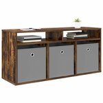 vidaXL Basboard avec tiroir Chêne fumé 102 x 32 x 48 5 cm