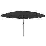 vidaXL Parasol de jardin Anthracite et noir 395 x 395 x 245 cm