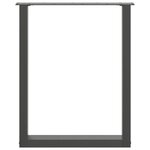 vidaXL Pieds de table à manger en U 2 pièces Anthracite 70 x (72-73) cm Acier