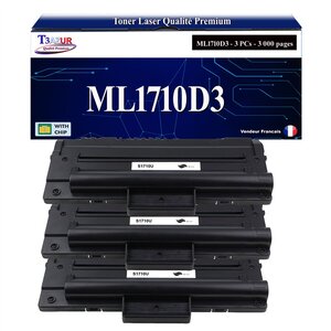 T3AZUR - 3x Toners  compatibles avec Samsung ML1710D3 pour Samsung SCX4016 SCX4100 SCX4116 SCX4216 SCX4216F SF560 SF565 SF565P SF750 SF754P SF755P