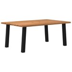 vidaXL Table à manger marron clair bois de chêne massif rectangulaire