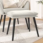 vidaXL Repose-pied Blanc crème 45x29 5x35 cm Velours