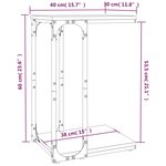 vidaXL Table d'appoint Chêne sonoma 40x30x60 cm Bois d'ingénierie