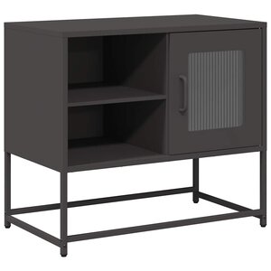 vidaXL Meuble TV noir 68x39x60 5 cm acier