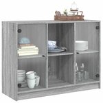 vidaXL Buffet sonoma gris 102x37x75 5 cm bois d'ingénierie