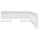 vidaXL Tête de lit de rangement Blanc 200 cm Bois d'ingénierie