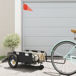 vidaXL Remorque de vélo noir tissu oxford et fer
