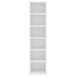 vidaXL Armoire à CD Blanc 21x20x88 cm Bois d'ingénierie