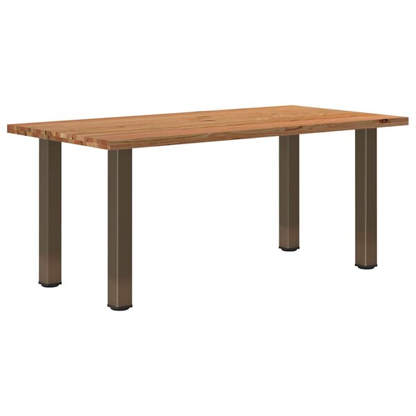 vidaXL Table à manger marron clair bois de chêne massif rectangulaire