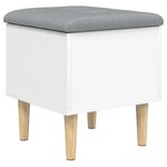 vidaXL Banc de rangement blanc 42x42x46 cm bois d'ingénierie
