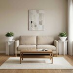 vidaXL Support de Plante 2 pièces Blanc Ø40 x 40 cm Bois d'ingénierie
