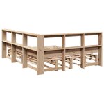 vidaXL Lit bibliothèque sans matelas 140x200 cm bois massif de pin