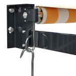 vidaXL Auvent rétractable jaune et blanc 4x3 m tissu et aluminium