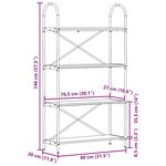 vidaXL Étagère chêne artisanal 80 x 30 x 146 cm Bois d'ingénierie